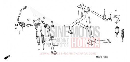 BEQUILLE CBR600FR2 de 2002